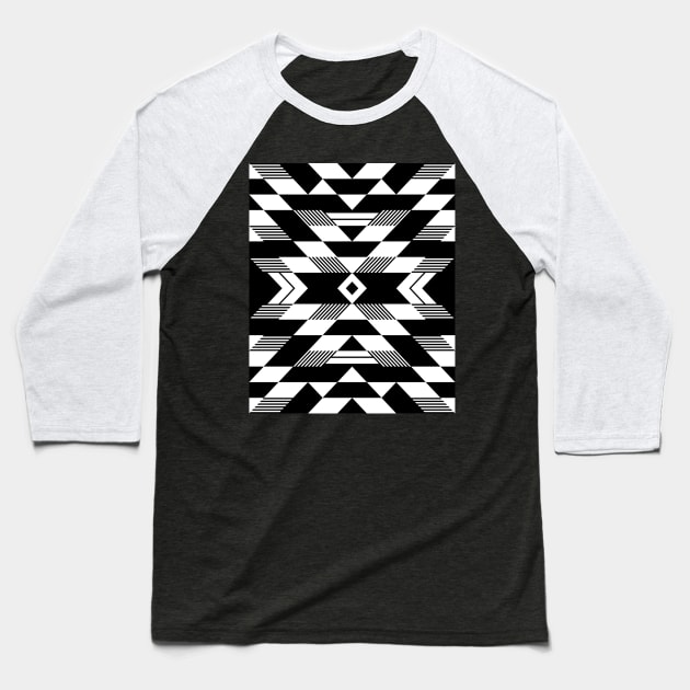 Modern Tribal Mayan Pattern Baseball T-Shirt by marieltoigo